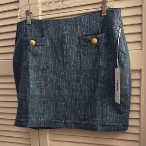 Bishop And Young Ultra Violet Parker Tweed Skirt In Azul NWT Size Large Anthro